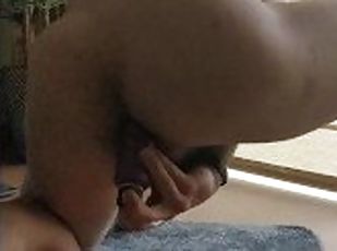 Jerking Off and Getting Ass Fucked by my Dildo