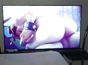 Masturbating Watching Street Fighter porn Chun Li pussy Creampied and anal 3D animation