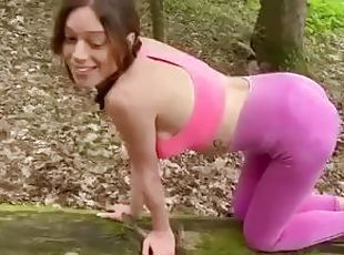 helping the horny girl who got lost in the forest.