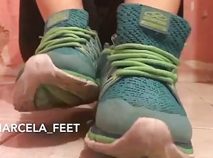 Gym feet sock strip soles