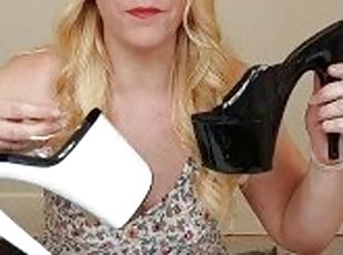 stripper shoe unboxing and try on