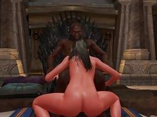 Making love on the Iron Throne.
