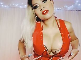 Sexy ASMR Red Leather Dress And High Heels Tapping Scratching ????