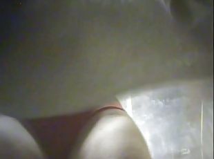 Babe has put the striped bikini on hidden cams video