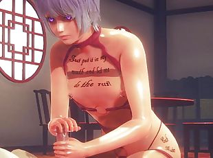 Yaoi Femboy - Blue hair sex in a restaurant