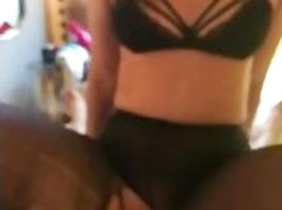 Curvy wife sexy lingerie pantyhose