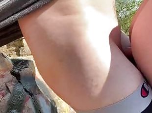 Getting fucked by my boyfriend on the top of a mountain cliff Creampie ending