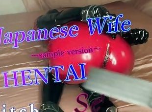 Japanese pervert wife Sei's cat suit. sample