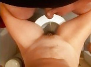 Piss play on toilet with cheating wife