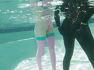 Fun with Transgirl Nyxi Leon in the Pool