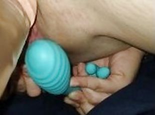 daddy helps milf cum with dildo an Vibrater