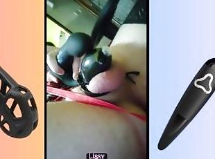 HandsFree Orgasm Femboy Try for First Time Chastity Cage