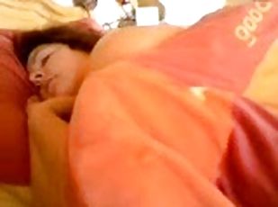Sleeping amateur chubby woman gets filmed by her husband