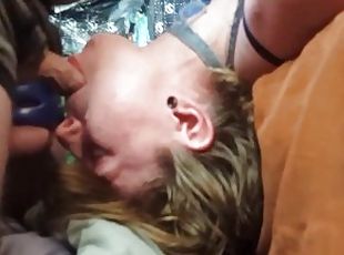 Tiny russian throat fucking leads to cumshot