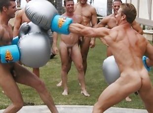 8 YOUNG MUSCLE JOCKS COMPETE NAKED FOR A REALITY SHOW