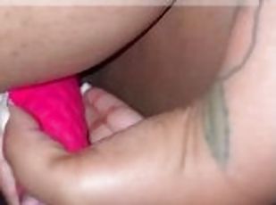 Lesbian Orgasm with Vibrator and Strap