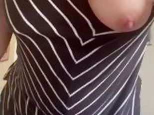 Down blouse and swinging firm titties