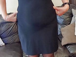 New dress and new stockings, how does my fifty-plus mature body look in these?