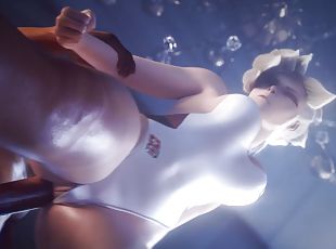 Overwatch 3D Porn : ( Mercy fucked by BWC )