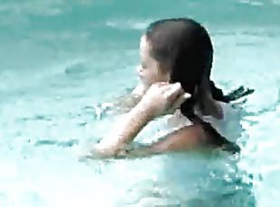 Sexy Brooke Swimming Nude showcasing perfect Body