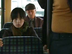 Japanese Babe Enjoys Blowing A Horny Guy She Met On The Bus