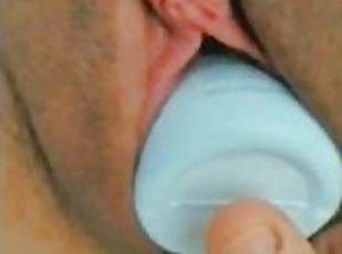 Suomiporno HD UDH Proteinshake bottle inserted all way IN pussy side of road. Wet pussy ASMR slurps