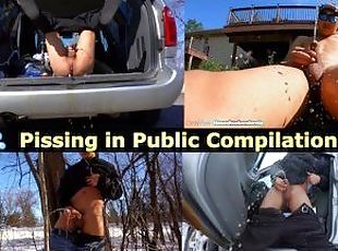 Shamelessly Exposing Myself and Pissing in Public Compilation