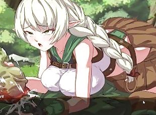 The Impregnation of the Elves giant orc being dominted by big breasts blonde elf