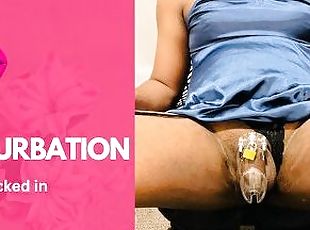How a Sissy should Masturbate in Chastity with a Vibrator Sissy Joanna
