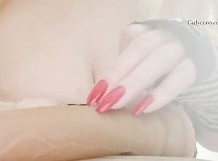 Long fingernails on your cock, tits teasing, and hot talking!