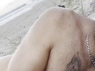 Slutty exhibitionist teen gets pounded on public beach for everyone to see
