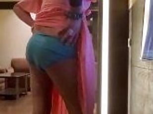 Indian Sissy Femboy Crossdresser Jessica in Pink Dress Dance and Masturbating